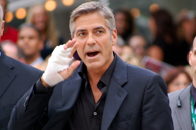 George Clooney uno de los actores famosos mas simpaticos
