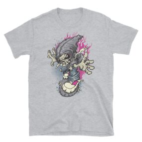 Camiseta "skater skull" manga corta unisex