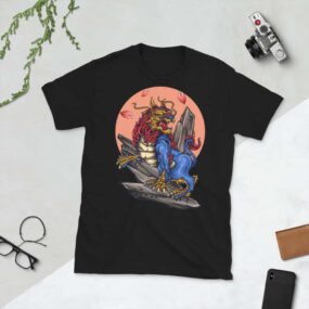 Camiseta "Japanese Lion Tattoo" manga corta unisex