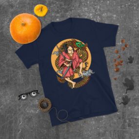 Camiseta "Japanese Dragon Samurai Tattoo" manga corta unisex