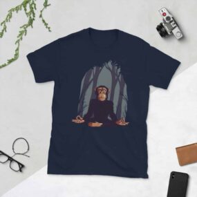 Camiseta "Yoga Chimpanzee" manga corta unisex