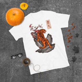 Camiseta "Japanese Tiger Courage Tattoo" manga corta unisex