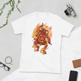 Camiseta "Japanese Red Oni Tattoo" manga corta unisex