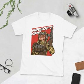 Camiseta "Airsoft Gun Ape" manga corta unisex