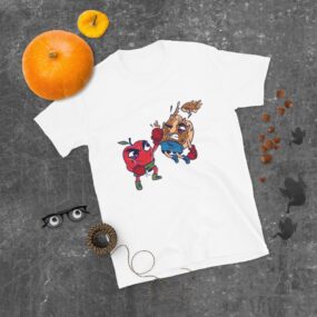 Camiseta "Apple vs Donut" manga corta unisex