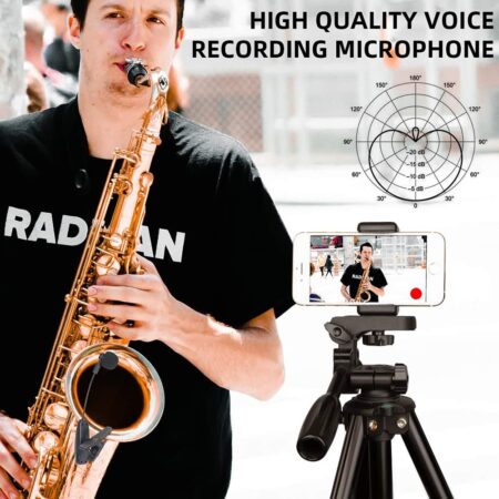 Micrófono inalámbrico UHF para saxofón, sistema de micrófono con Clip para instrumentos musicales, trompeta, tubo de clarinete, flauta de Tuba 3