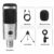 Micrófono USB de condensador D80, dispositivo de grabación con soporte y anillo de luz para PC, Karaoke, Streaming, Podcasting, Youtube 16