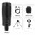 Micrófono USB de condensador D80, dispositivo de grabación con soporte y anillo de luz para PC, Karaoke, Streaming, Podcasting, Youtube 14