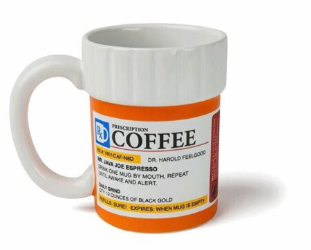 Taza de café con prescripción, botella de píldora, taza de café con cafetin, Farmacia Rx, tazas de café de cerámica creativas y taza 3