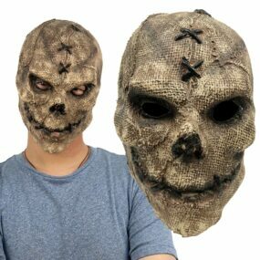 Máscara de calavera de terror para Cosplay, máscaras de látex de esqueleto aterrador, casco, accesorios para fiesta de Halloween