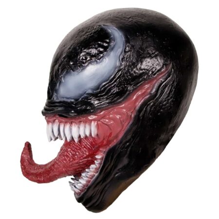 Máscara de Cosplay de superhéroe para Halloween, Cosplay de Cosmask Venom con lengua larga, látex, Horror 2