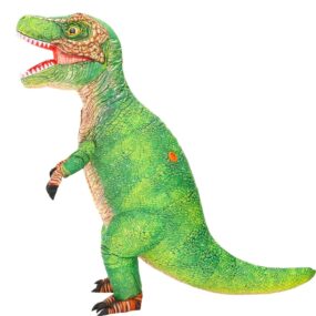 Disfraz inflable de dinosaurio verde para adultos, Disfraz de Halloween para hombre y mujer, Disfraz gigante de t-rex, 2022