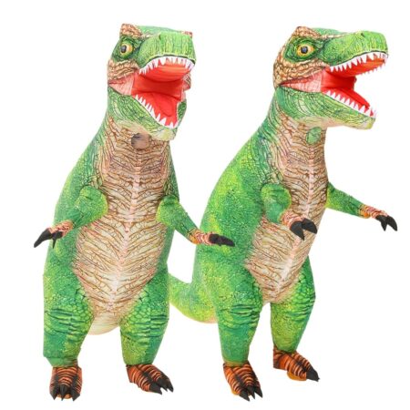 Disfraz inflable de dinosaurio verde para adultos, Disfraz de Halloween para hombre y mujer, Disfraz gigante de t-rex, 2022 5