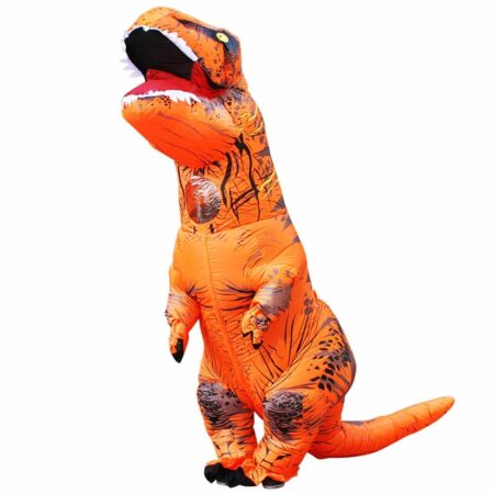 Disfraz Inflable en Forma de Dinosaurio T-Rex para Niños y Adultos, Traje Cosplay de Figura Anime para Fiestas de Halloween, para Hombres, Mujeres, Niños, Niñas y Mascotas 4