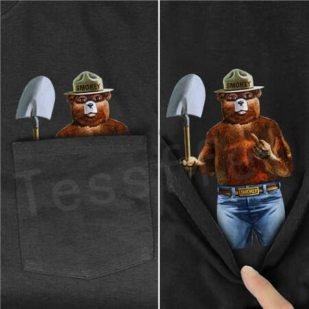 Tessvel-Camiseta con bolsillo para hombre y mujer, camisa de manga corta con estampado de Animal, perro y gato, estilo Harajuku 3D, informal, Unisex, nueva moda, N5 4