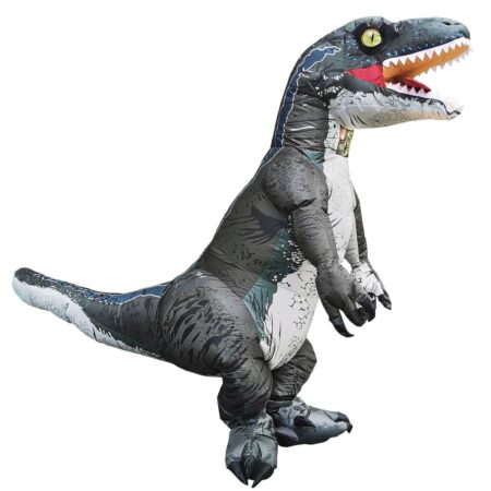 Disfraz de dinosaurio Velociraptor hinchable para hombre y mujer 5