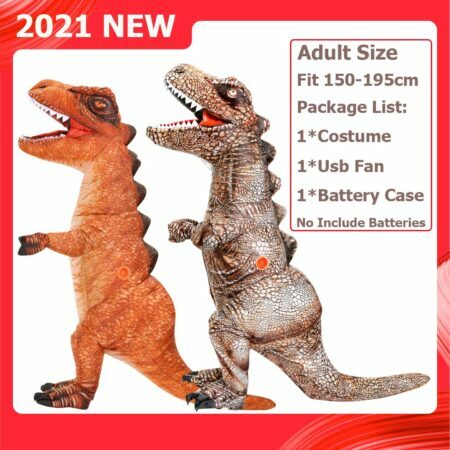 Disfraz inflable de dinosaurio T Rex para adultos, traje de Cosplay para fiesta de Anime, utilería para juegos de rol, novedad 6