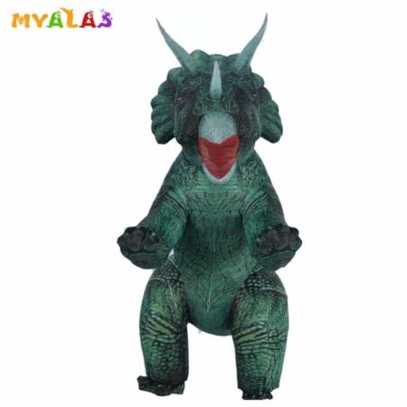 Triceratops-disfraces inflables de dinosaurio para Halloween, traje de lujo de cuerpo completo para adultos, ropa para máscaras de Navidad 2