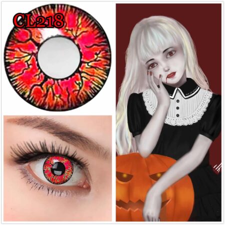 Lentes de contacto de animación japonesa Tokyo Ghoul, gafas de Cosplay, ojo, diablo, Zombie, Lentes de contacto de color rojo CL218