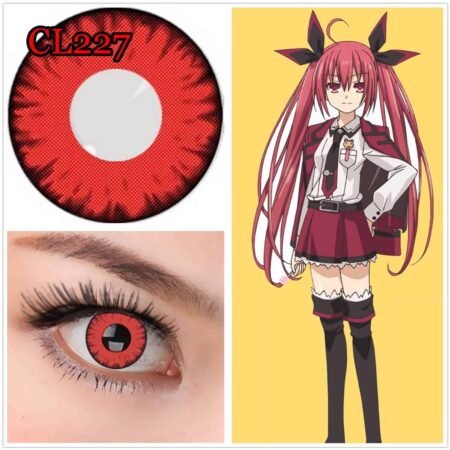 Lentes de contacto de animación japonesa Tokyo Ghoul, gafas de Cosplay, ojo, diablo, Zombie, Lentes de contacto de color rojo CL218 4