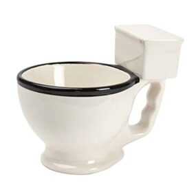 Taza de inodoro, divertida taza de té y café de cerámica de 280ml con forma de inodoro-perfecta para el hogar u oficina, gran regalo de taza
