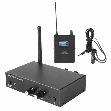Sistema de Monitor inalámbrico estéreo para ANLEON S2 UHF, sistema de monitoreo intrauditivo Digital profesional de escenario con 2 receptores, 670-680MHZ 4