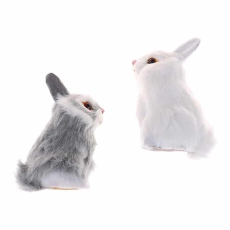 1 Uds Mini simulación de juguete de bolsillo lindo animal artificial pequeño conejo de peluche de juguete con un marco juguetes de los niños decoración regalo de cumpleaños 4