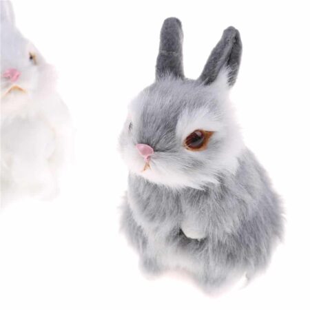 1 Uds Mini simulación de juguete de bolsillo lindo animal artificial pequeño conejo de peluche de juguete con un marco juguetes de los niños decoración regalo de cumpleaños 3