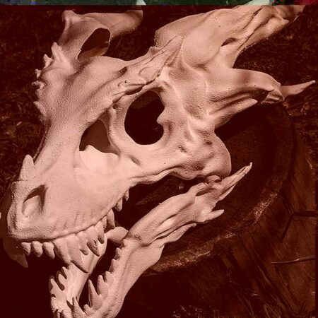 2021 nuevo Halloween dragón esqueleto máscara de látex mandíbula móvil Dino cubierta de la cabeza de dinosaurio sombrero disfraz Halloween máscara de fiesta Cosplay