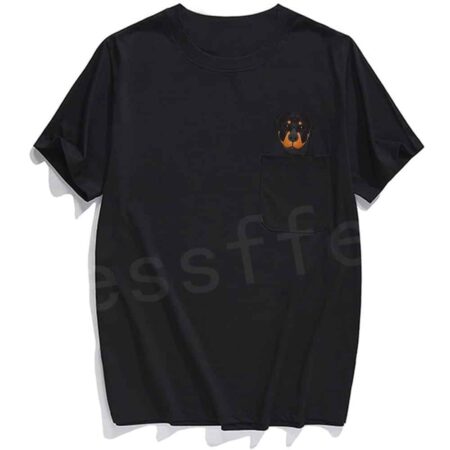 Tessvel-Camiseta con bolsillo para hombre y mujer, camisa de manga corta con estampado de Animal, perro y gato, estilo Harajuku 3D, informal, Unisex, nueva moda, N5 5