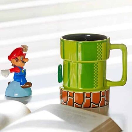 Taza de cerámica de tubo de agua de Super Mario de 420ml, taza de café 3d de dibujos animados, vasos de cerveza para alcantarillado, regalo de cumpleaños y Navidad para amigos o niños 3