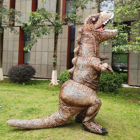 Disfraz inflable de dinosaurio T Rex para adultos, traje de Cosplay para fiesta de Anime, utilería para juegos de rol, novedad 3