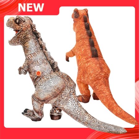 Disfraz inflable de dinosaurio T Rex para adultos, traje de Cosplay para fiesta de Anime, utilería para juegos de rol, novedad 5
