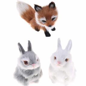 1 Uds Mini simulación de juguete de bolsillo lindo animal artificial pequeño conejo de peluche de juguete con un marco juguetes de los niños decoración regalo de cumpleaños