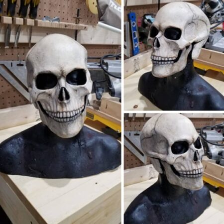 Máscara de calavera de Halloween 3D, Esqueleto, máscara de terror, fiesta de miedo, disfraz de Cosplay, accesorio para adultos, casco de servicio de llamada malvado, mandíbula móvil 3